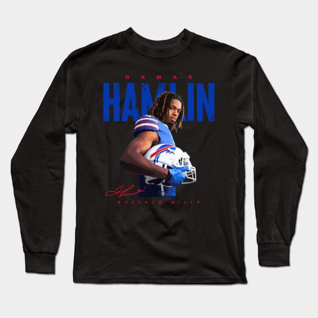 Damar Hamlin Long Sleeve T-Shirt by Juantamad